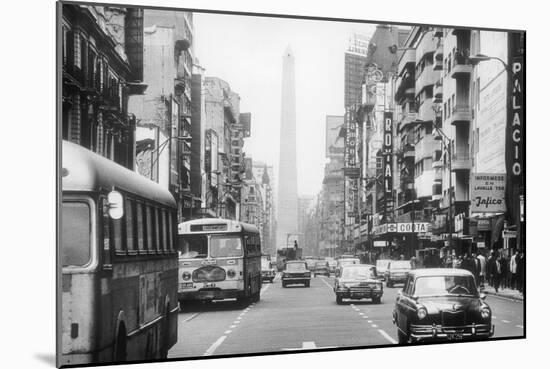 An Avenue of Buenos Aires-Mario de Biasi-Mounted Giclee Print