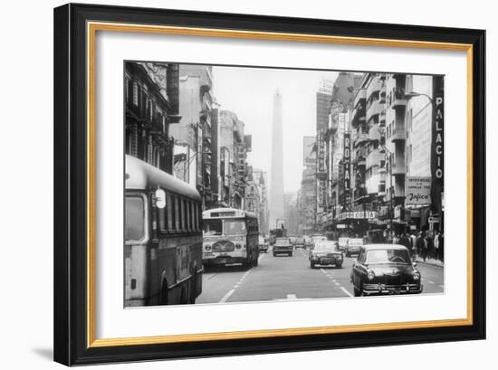 An Avenue of Buenos Aires-Mario de Biasi-Framed Giclee Print