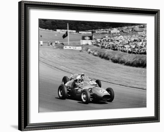 An Davison and Gino Munaron During Formula Intercontinental Race, Brands Hatch, August 1961-null-Framed Photographic Print