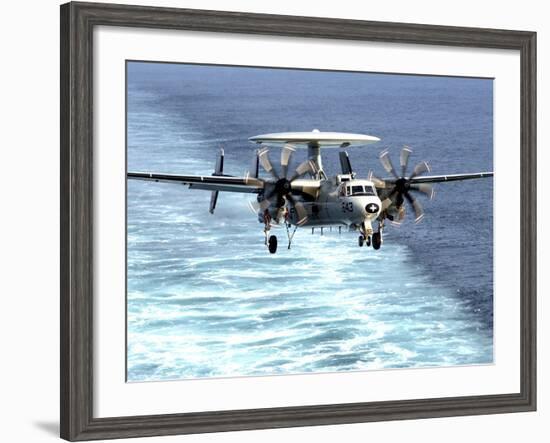 An E-2C Hawkeye Prepares For An Arrested Landing-Stocktrek Images-Framed Photographic Print