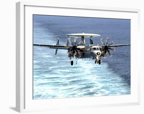 An E-2C Hawkeye Prepares For An Arrested Landing-Stocktrek Images-Framed Photographic Print