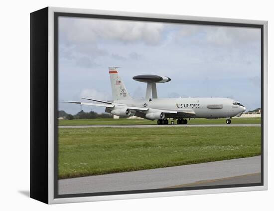 An E-3 AWACS Comes Into Land at Kadena Air Base, Okinawa, Japan-Stocktrek Images-Framed Premier Image Canvas