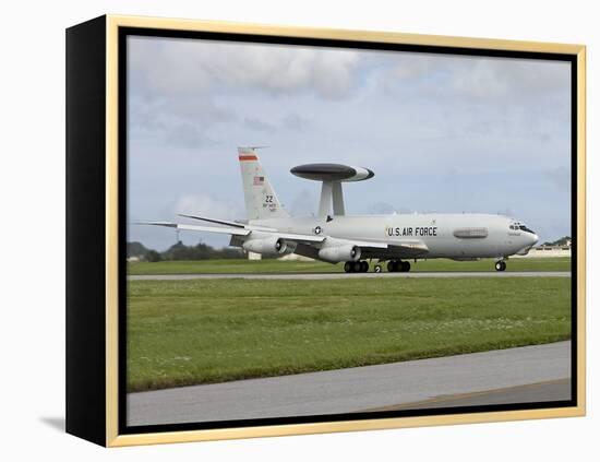 An E-3 AWACS Comes Into Land at Kadena Air Base, Okinawa, Japan-Stocktrek Images-Framed Premier Image Canvas