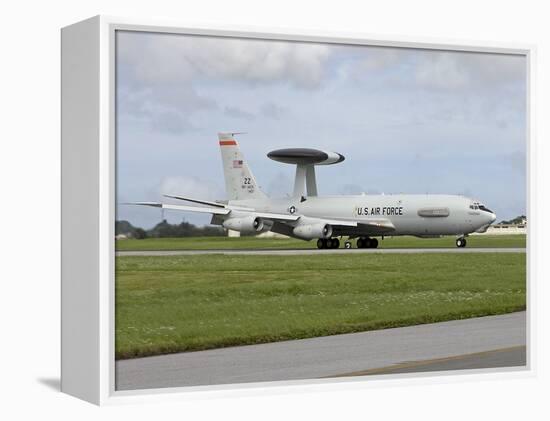 An E-3 AWACS Comes Into Land at Kadena Air Base, Okinawa, Japan-Stocktrek Images-Framed Premier Image Canvas