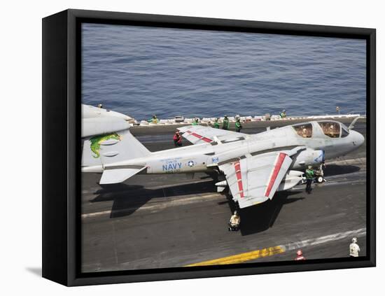An EA-6B Prowler Is Ready to Go from the Flight Deck of USS Harry S. Truman-Stocktrek Images-Framed Premier Image Canvas