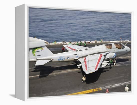 An EA-6B Prowler Is Ready to Go from the Flight Deck of USS Harry S. Truman-Stocktrek Images-Framed Premier Image Canvas