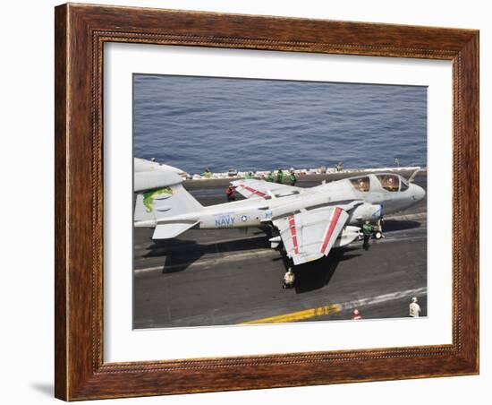 An EA-6B Prowler Is Ready to Go from the Flight Deck of USS Harry S. Truman-Stocktrek Images-Framed Photographic Print