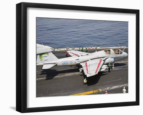 An EA-6B Prowler Is Ready to Go from the Flight Deck of USS Harry S. Truman-Stocktrek Images-Framed Photographic Print