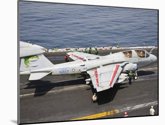 An EA-6B Prowler Is Ready to Go from the Flight Deck of USS Harry S. Truman-Stocktrek Images-Mounted Photographic Print