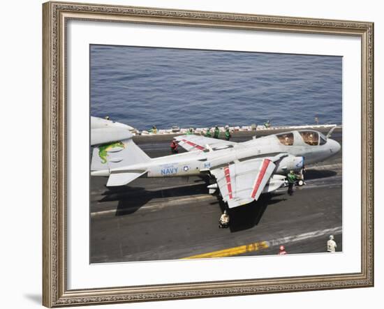 An EA-6B Prowler Is Ready to Go from the Flight Deck of USS Harry S. Truman-Stocktrek Images-Framed Photographic Print