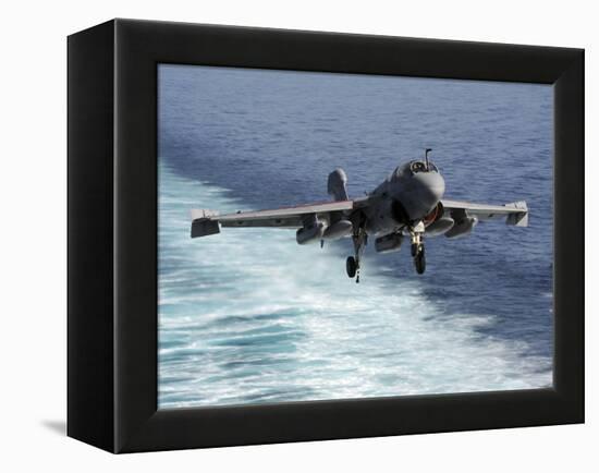 An EA-6B Prowler Lands Aboard the Aircraft Carrier USS John C. Stennis-Stocktrek Images-Framed Premier Image Canvas