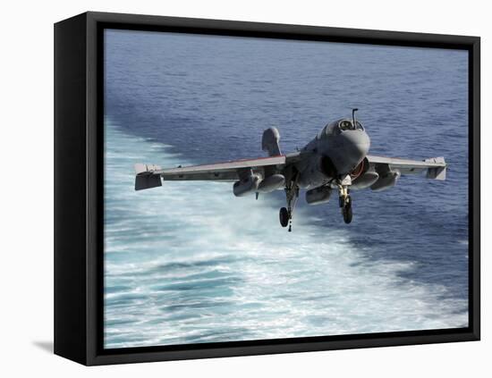 An EA-6B Prowler Lands Aboard the Aircraft Carrier USS John C. Stennis-Stocktrek Images-Framed Premier Image Canvas