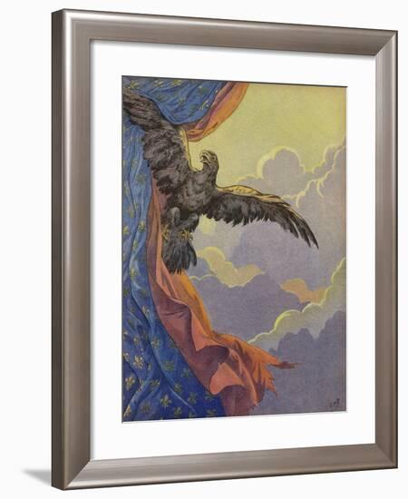 An Eagle Soaring into the Sky-null-Framed Giclee Print