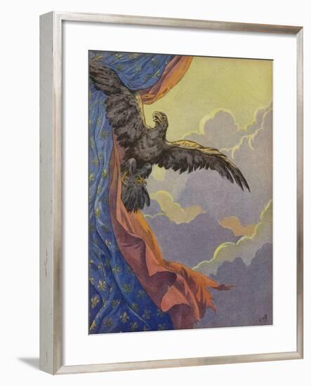 An Eagle Soaring into the Sky-null-Framed Giclee Print