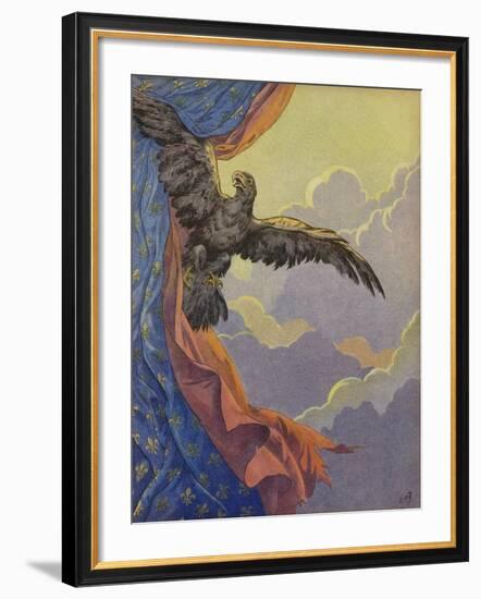 An Eagle Soaring into the Sky-null-Framed Giclee Print