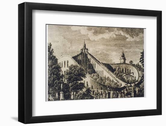 An Early Form of Roller Coaster in the Beaujon Gardens Paris-null-Framed Photographic Print