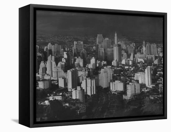 An Early Morning Skyline View of the Brazilian City-Dmitri Kessel-Framed Premier Image Canvas