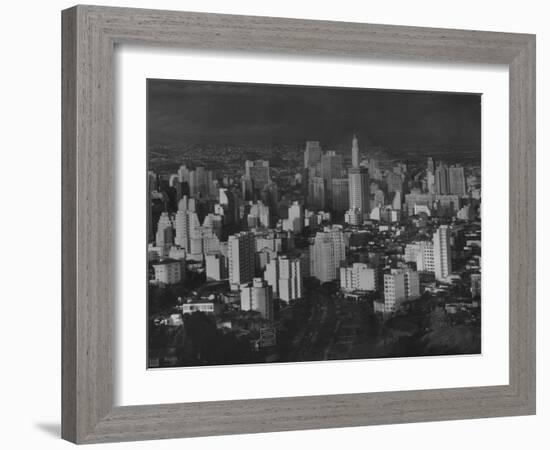 An Early Morning Skyline View of the Brazilian City-Dmitri Kessel-Framed Photographic Print