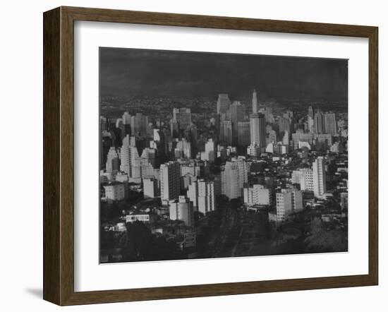 An Early Morning Skyline View of the Brazilian City-Dmitri Kessel-Framed Photographic Print