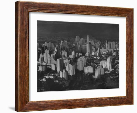 An Early Morning Skyline View of the Brazilian City-Dmitri Kessel-Framed Photographic Print