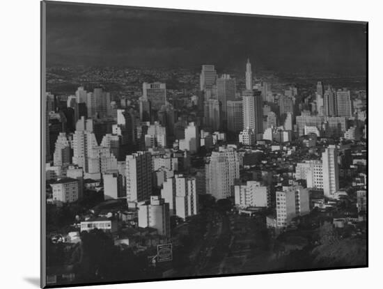 An Early Morning Skyline View of the Brazilian City-Dmitri Kessel-Mounted Photographic Print