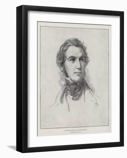 An Early Portrait of Mr Gladstone-George Richmond-Framed Premium Giclee Print