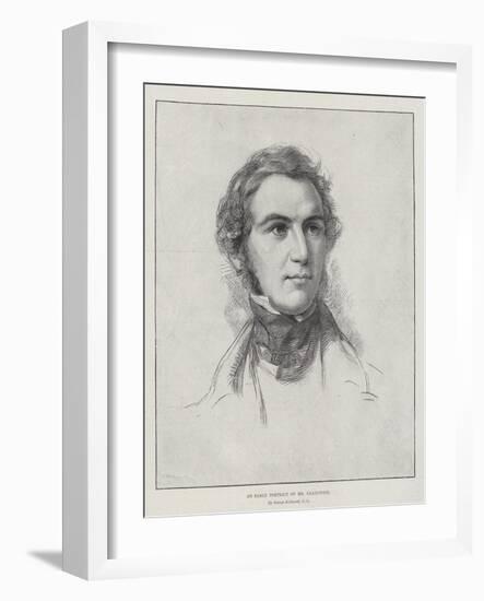 An Early Portrait of Mr Gladstone-George Richmond-Framed Premium Giclee Print