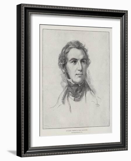 An Early Portrait of Mr Gladstone-George Richmond-Framed Premium Giclee Print