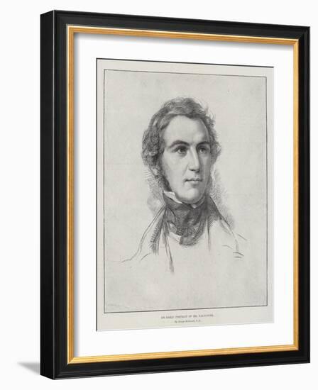 An Early Portrait of Mr Gladstone-George Richmond-Framed Premium Giclee Print