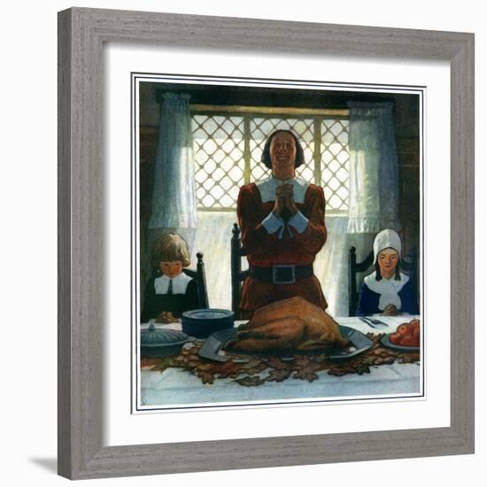 "An Early Thanksgiving,"November 1, 1926-Newell Convers Wyeth-Framed Giclee Print