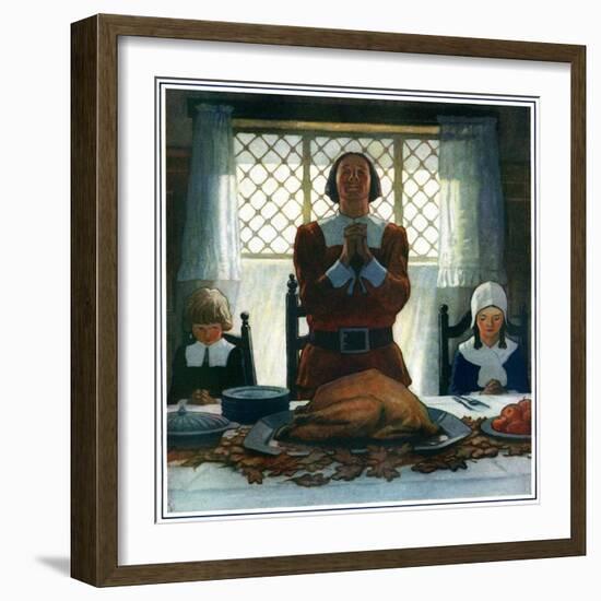 "An Early Thanksgiving,"November 1, 1926-Newell Convers Wyeth-Framed Giclee Print