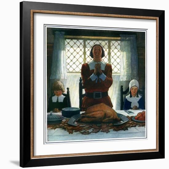 "An Early Thanksgiving,"November 1, 1926-Newell Convers Wyeth-Framed Giclee Print