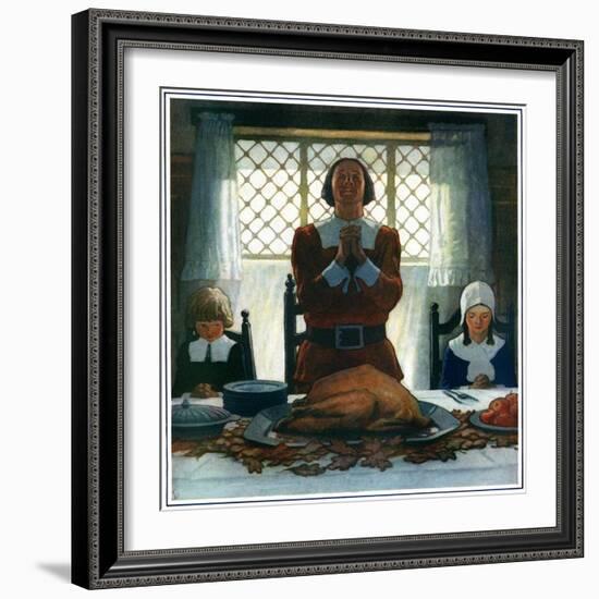 "An Early Thanksgiving,"November 1, 1926-Newell Convers Wyeth-Framed Giclee Print