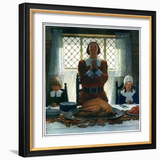 "An Early Thanksgiving,"November 1, 1926-Newell Convers Wyeth-Framed Giclee Print