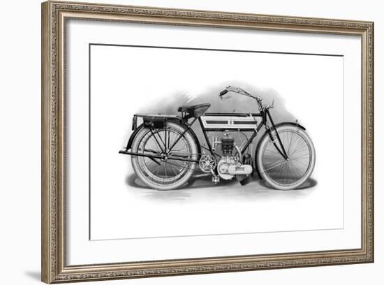 An Early Triumph Motorcycle, 1911-1912-null-Framed Giclee Print