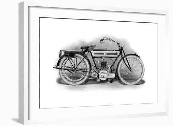 An Early Triumph Motorcycle, 1911-1912-null-Framed Giclee Print