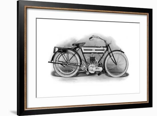 An Early Triumph Motorcycle, 1911-1912-null-Framed Giclee Print