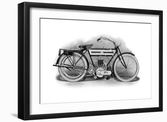 An Early Triumph Motorcycle, 1911-1912-null-Framed Giclee Print