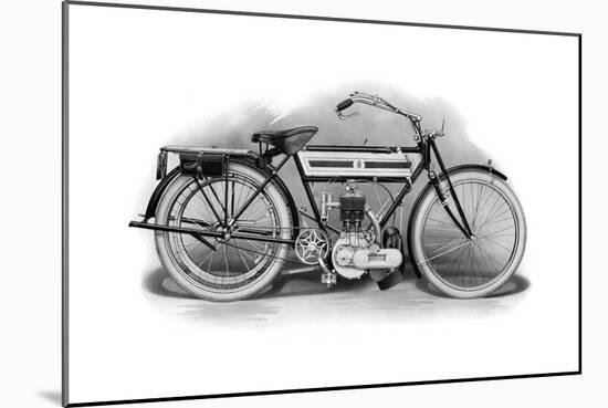 An Early Triumph Motorcycle, 1911-1912-null-Mounted Giclee Print