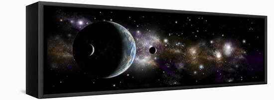 An Earth-Like Planet with a Pair of Moons in Orbit-null-Framed Stretched Canvas