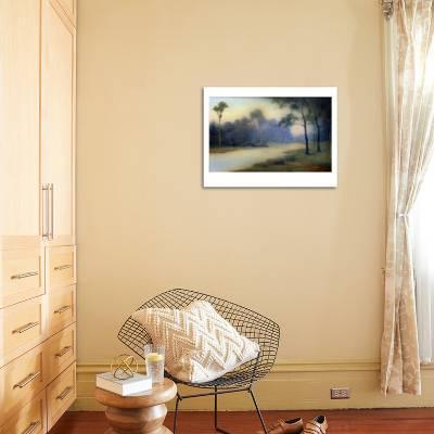 An Earthenware Scenic Plaque By Rookwood Depicting A View Of A River And Wooded Banks 1917 Giclee Print By Adler Sullivan Art Com