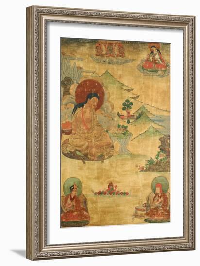 An East Tibetan Thang.ka Depicting Mi.La.Ras.Pa, 19th Century-null-Framed Giclee Print