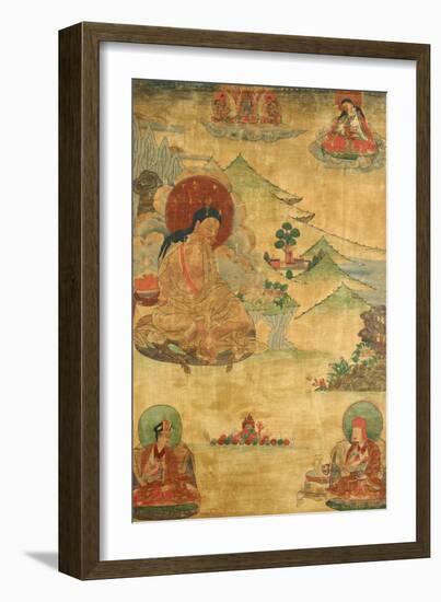 An East Tibetan Thang.ka Depicting Mi.La.Ras.Pa, 19th Century-null-Framed Giclee Print