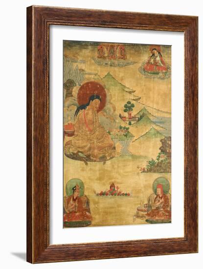 An East Tibetan Thang.ka Depicting Mi.La.Ras.Pa, 19th Century-null-Framed Giclee Print