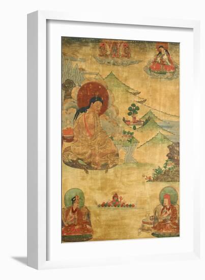 An East Tibetan Thang.ka Depicting Mi.La.Ras.Pa, 19th Century-null-Framed Giclee Print