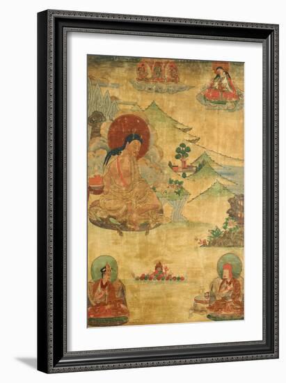 An East Tibetan Thang.ka Depicting Mi.La.Ras.Pa, 19th Century-null-Framed Giclee Print