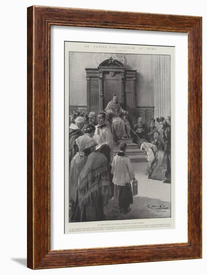 An Easter-Tide Custom at Rome-G.S. Amato-Framed Giclee Print