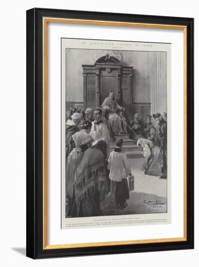 An Easter-Tide Custom at Rome-G.S. Amato-Framed Giclee Print