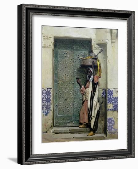 An Eastern Doorway: at the Moslem Chief's Door, 1887-Raphael Von Ambros-Framed Giclee Print