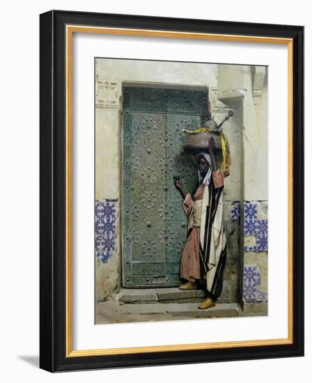 An Eastern Doorway: at the Moslem Chief's Door, 1887-Raphael Von Ambros-Framed Giclee Print